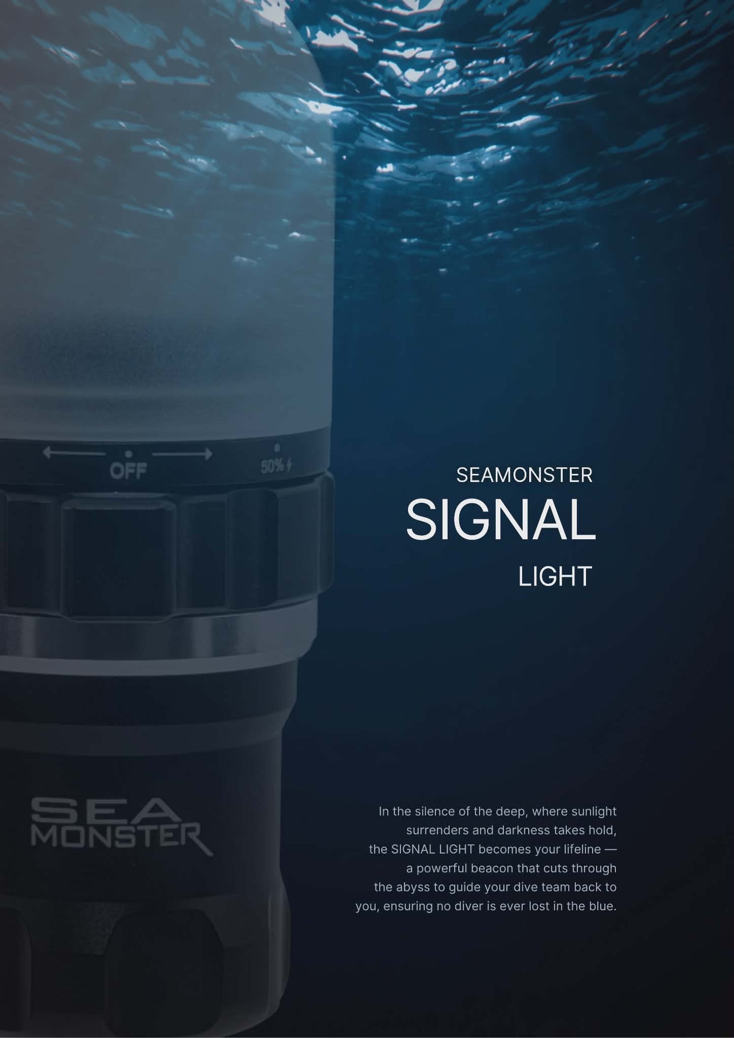 Seamonster Rescue Signal Lantern (includes battery charger, no battery)