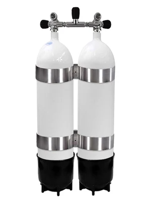 Faber Scuba Cylinder 232 Bar Doubles- Twin set, Technical Diving Tasmania