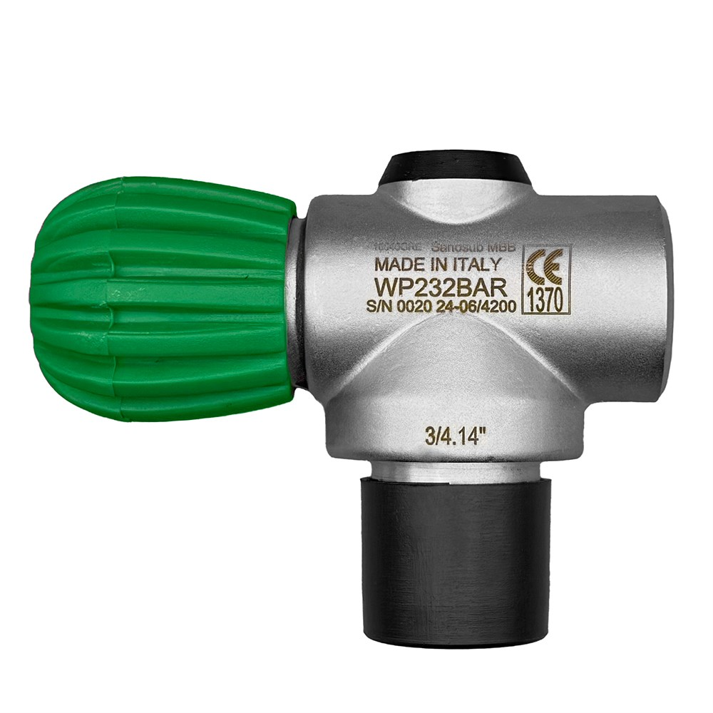 SAN-O-SUB Cylinder valve X-Flow Valve, Technical Diving Tasmania