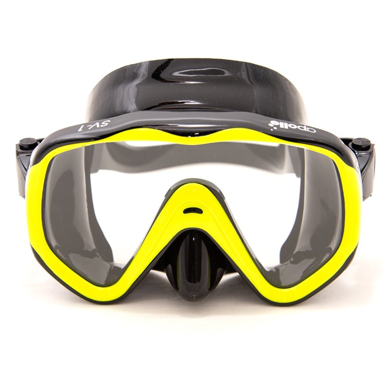 SCUBA Masks SV-1 Black Silicone Neon Yellow
